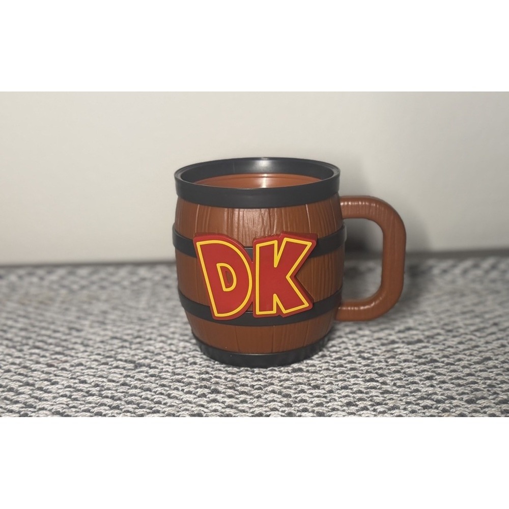 Donkey Kong Barrel Mug From Super Nintendo World - 4.5"Plastic Collectible Cup